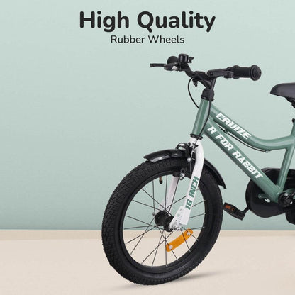 Cruize Bicycle For Kids 16 Inch 90% Plug N Play Installation - Olive Green
