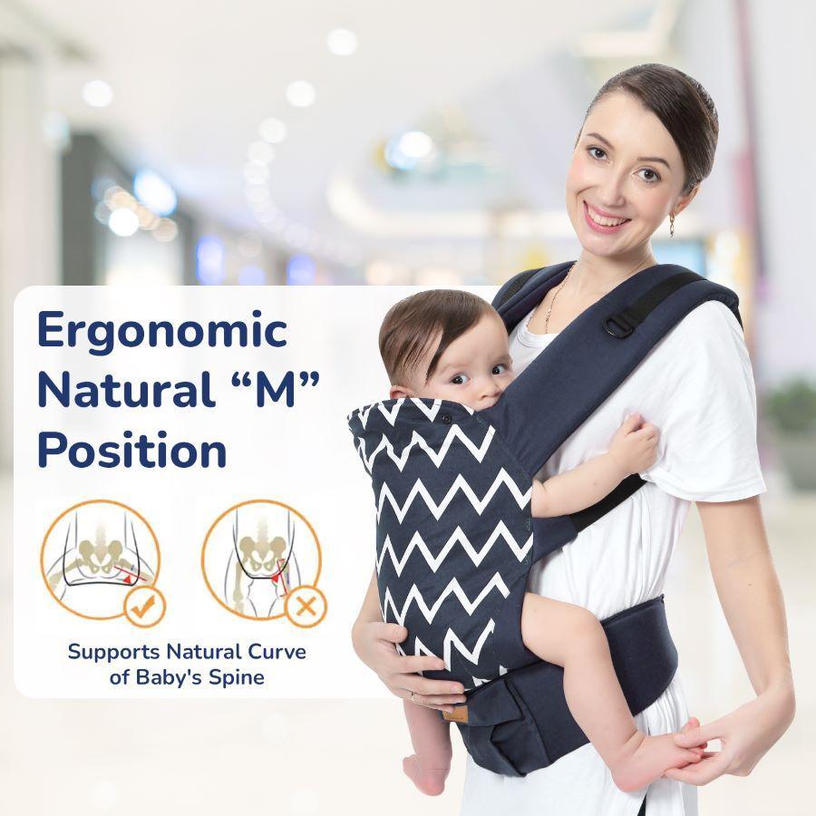 Hug Me Ergo 2-in-1 Baby Carrier with Ergonomic Support - Blue