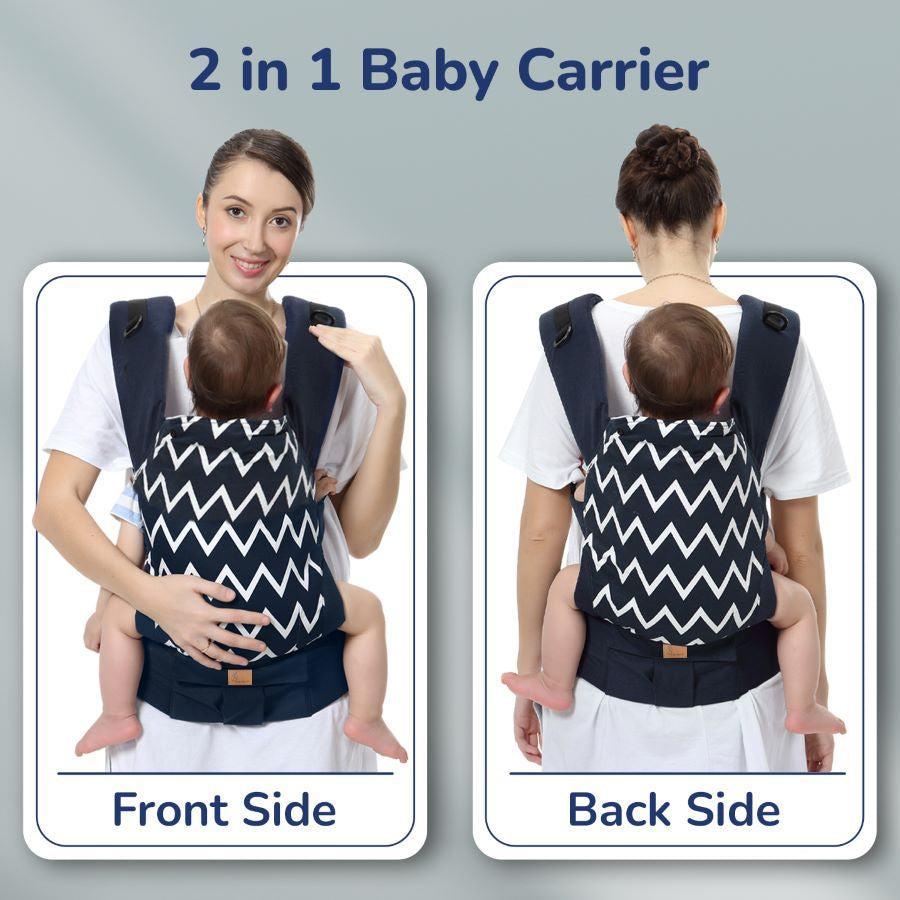Hug Me Ergo 2-in-1 Baby Carrier with Ergonomic Support - Blue