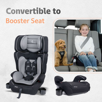 Jumping Jack Grand Baby Car Seat For 9 Months To 12 Years - Black Grey
