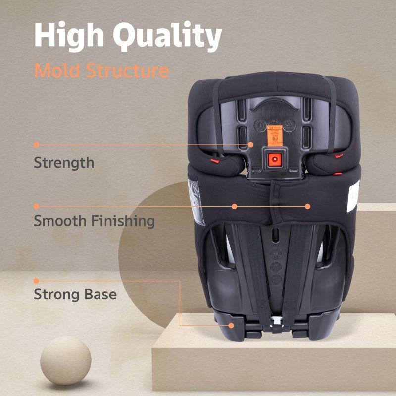Jumping Jack Grand Baby Car Seat For 9 Months To 12 Years - Black Grey