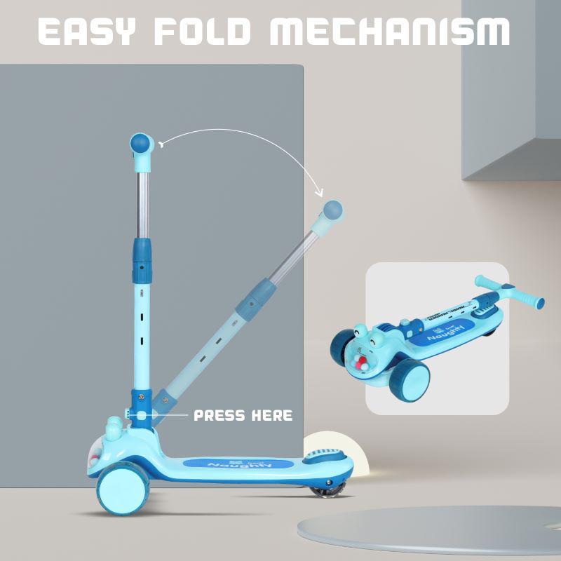 Road Runner Hopper Scooter For Kids With PU LED Wheels - Blue