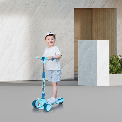 Road Runner Hopper Scooter For Kids With PU LED Wheels - Blue
