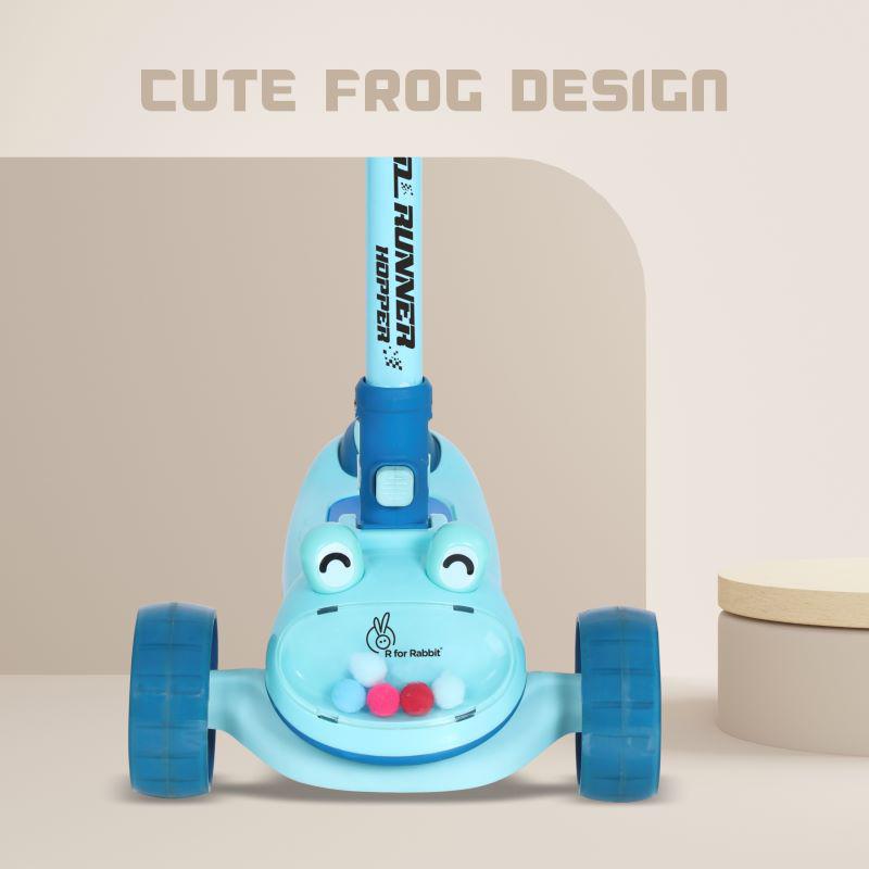 Road Runner Hopper Scooter For Kids With PU LED Wheels - Blue