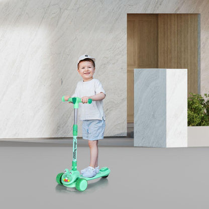 Road Runner Hopper Scooter For Kids With PU LED Wheels - Green
