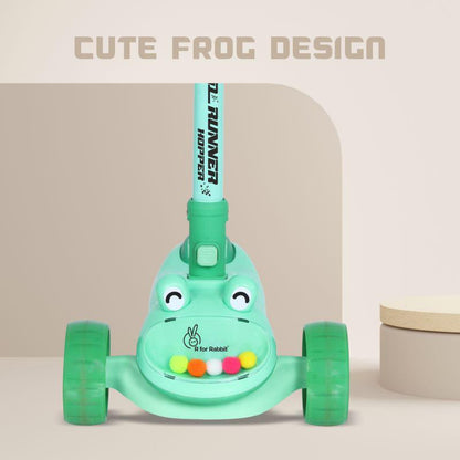 Road Runner Hopper Scooter For Kids With PU LED Wheels - Green