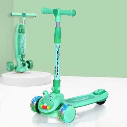 Road Runner Hopper Scooter For Kids With PU LED Wheels - Green