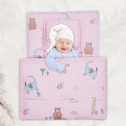 Snuggy Cozy Baby Bedding With Blanket & Pillow And Odour Free - Blush Pink