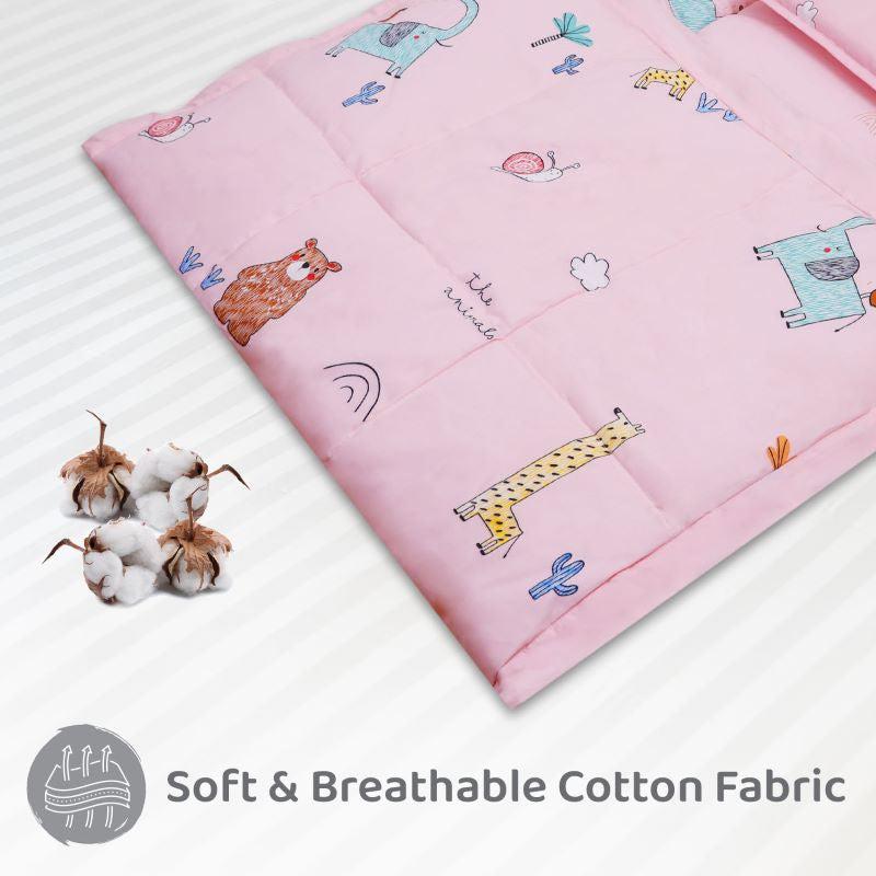 Snuggy Cozy Baby Bedding With Blanket & Pillow And Odour Free - Blush Pink