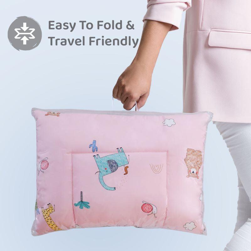 Snuggy Cozy Baby Bedding With Blanket & Pillow And Odour Free - Blush Pink