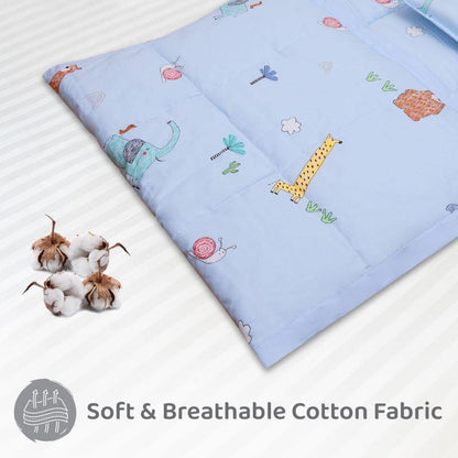 Snuggy Cozy Baby Bedding With Blanket & Pillow And Odour Free - Sky Blue