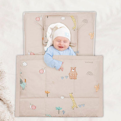 Snuggy Cozy Baby Bedding With Blanket & Pillow And Odour Free - Tan Brown