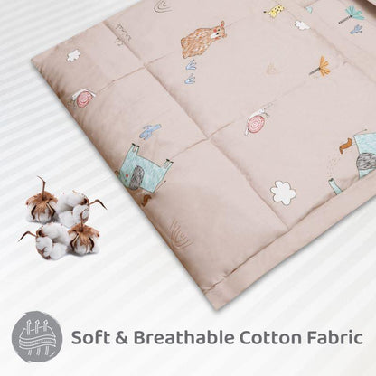 Snuggy Cozy Baby Bedding With Blanket & Pillow And Odour Free - Tan Brown