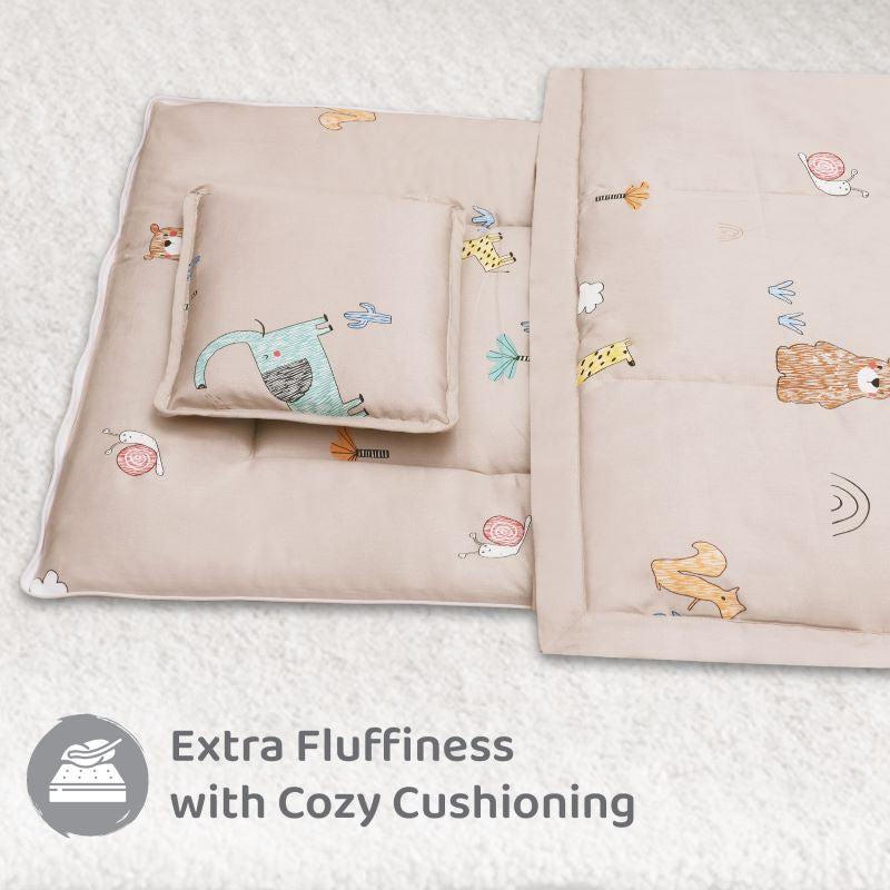Snuggy Cozy Baby Bedding With Blanket & Pillow And Odour Free - Tan Brown