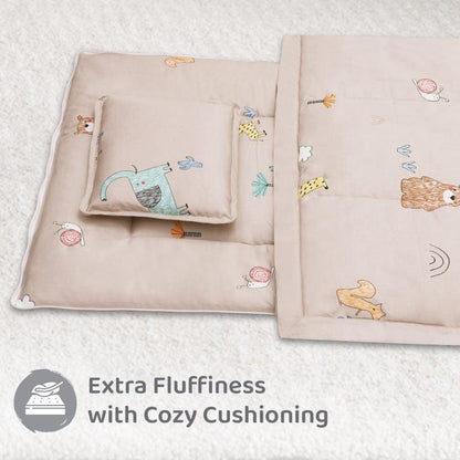 Snuggy Cozy Baby Bedding With Blanket & Pillow And Odour Free - Tan Brown