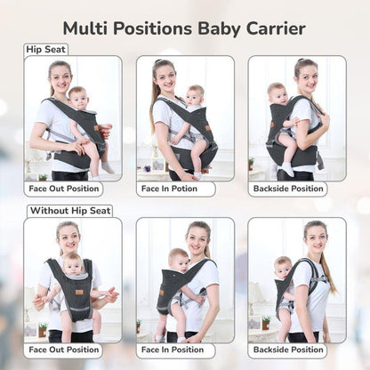 Upsy Daisy Ergo 8-in-1 Hip Seat Baby Carrier - Dark Grey