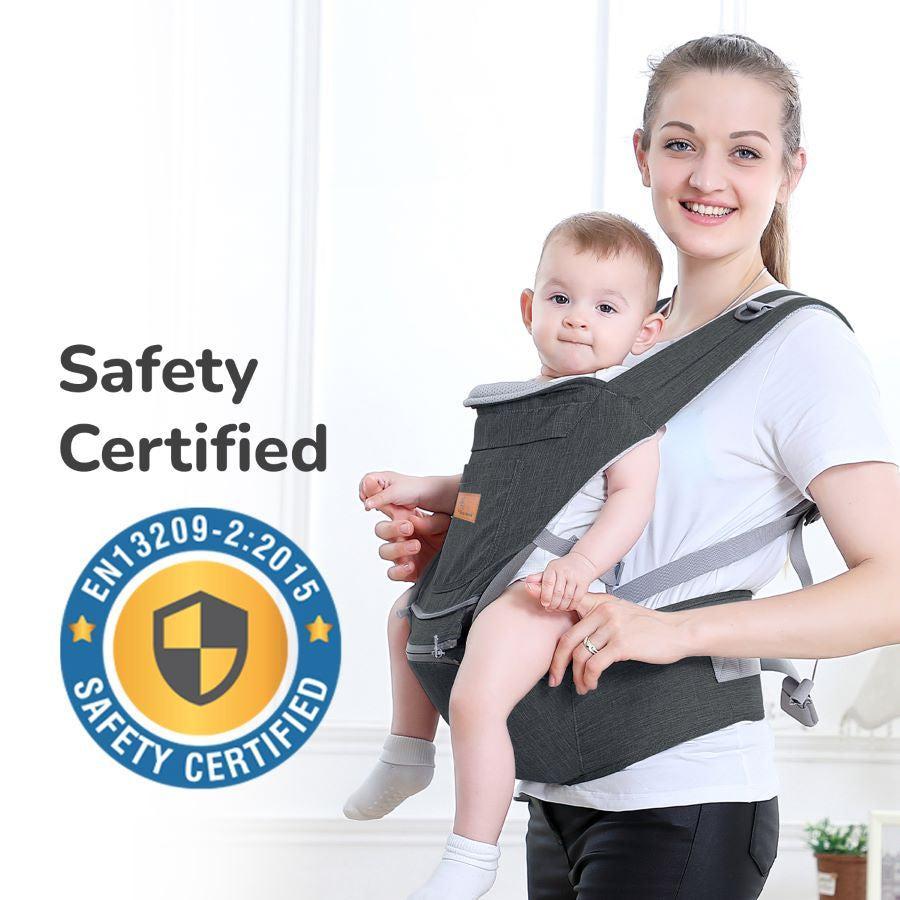 Upsy Daisy Ergo 8-in-1 Hip Seat Baby Carrier - Dark Grey