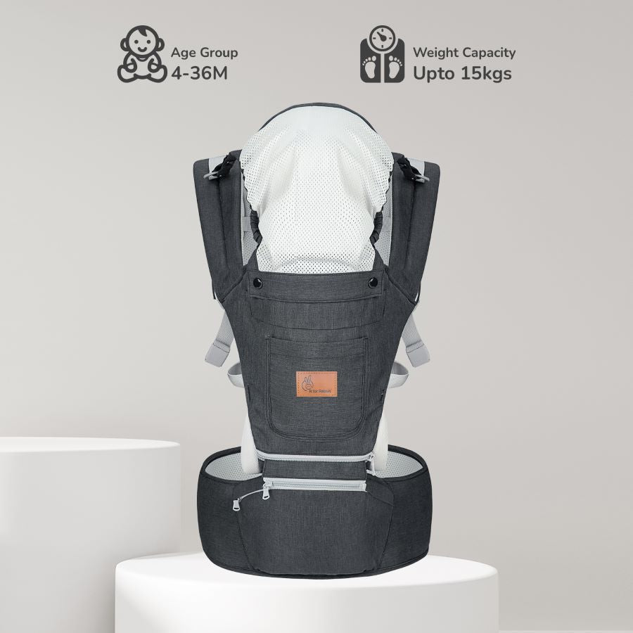 Upsy Daisy Ergo 8-in-1 Hip Seat Baby Carrier - Dark Grey
