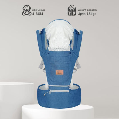 Upsy Daisy Ergo 8-in-1 Hip Seat Baby Carrier - Denim Blue