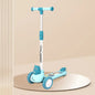 Road Runner Ryder Ace Kids Scooter with PU LED wheels & Multi-Level Height Adjustment - Lake Blue