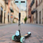 Road Runner Ryder Kids Scooter - PU LED wheels & Multi-Level Height Adjustment - Black Blue