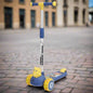 Road Runner Ryder Kids Scooter - PU LED wheels & Multi-Level Height Adjustment - Blue Yellow