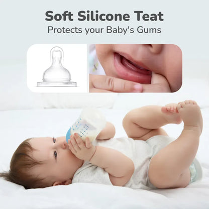 First Feed Soft Silicone Teat for Glass Bottles, PP Bottles, and SS Bottles Pack of 2