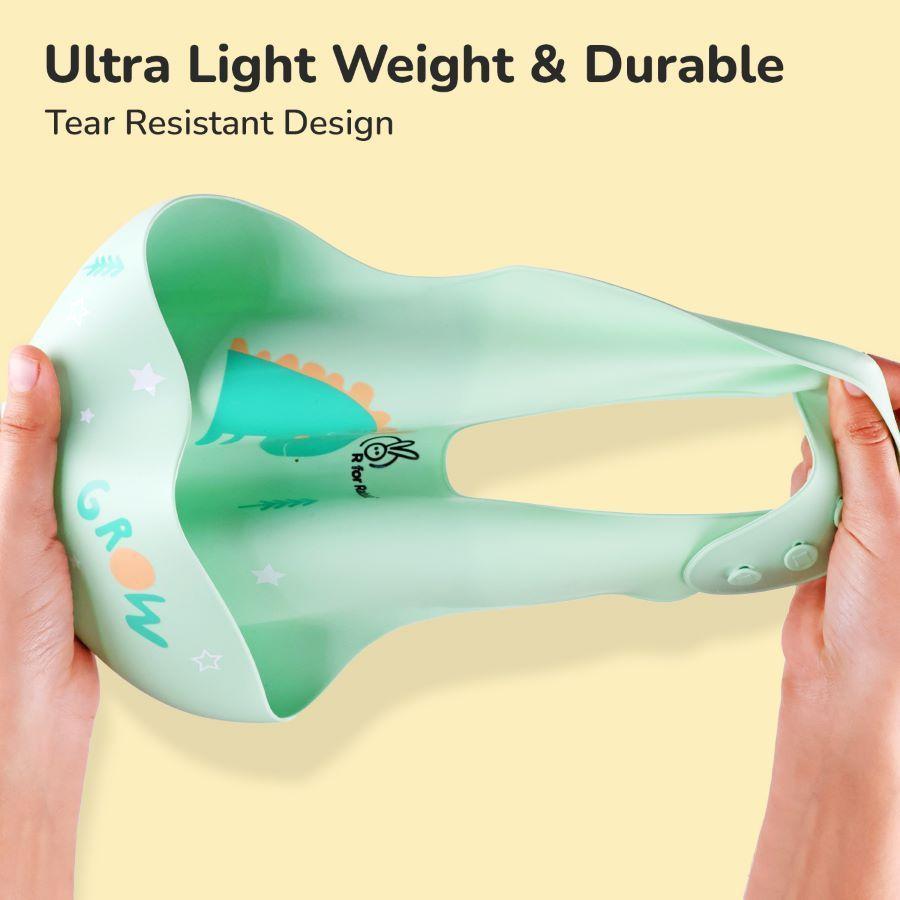 Safari Silicone Bib For Baby Comfortable Soft And Built-in Food Pocket - Sea Green