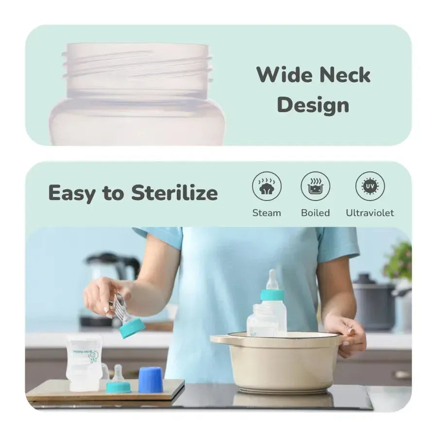 First feed 150 ml PP Feeding Bottle - Sea Green