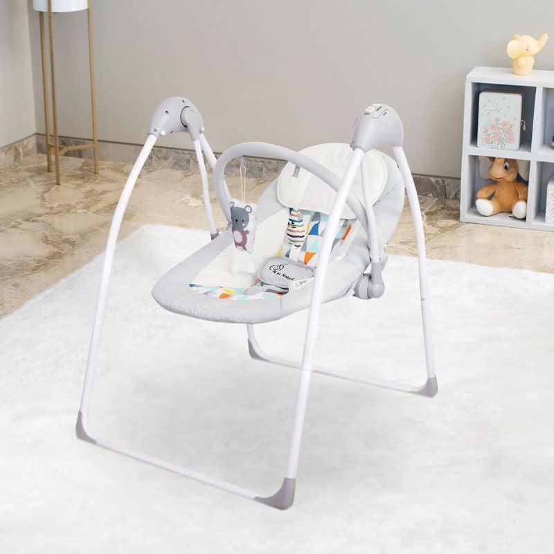 Snicker Automatic Baby Swing - Grey Multi