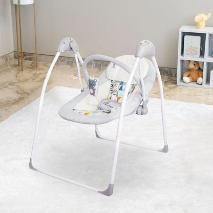 Snicker Automatic Baby Swing - Grey Multi