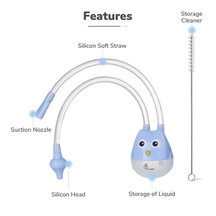 Snowy Nasal Cleaner For Baby Painless Relief from Mucus and Blocked Nose - Blue