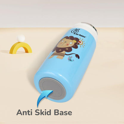 Steebo Safari Stainless Steel Sipper Bottle for Kids 500ml - Blue Lion
