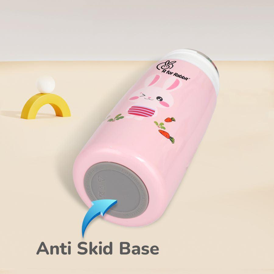 Steebo Safari Stainless Steel Sipper Bottle for Kids 500ml - Pink Bunny