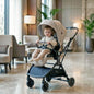 Street Smart Regal 2-Way Reversible Baby Stroller with One-Hand Fold & 5-Point Safety Harness - Beige