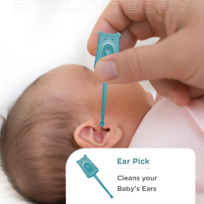 Stylo Teddy Baby Manicure Set Nail Cutter & Nail Filer, Scissor, Tweezer, Ear Pick - Blue
