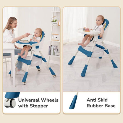 Sugar Doodle Plus High Chair For Kids 3-in-1 Convertible Design - Indigo Dye