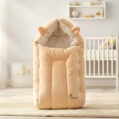 Snuggy Cucoon Baby Nest - Soft, Comfortable & Multi-Purpose Nest for Newborns 0-6 months babies - Teddy Beige
