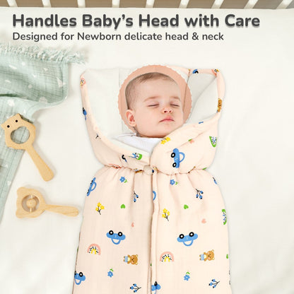 Snuggy Bliss 100% Muslin Cotton Baby Bedding for Newborns (0–6 Months) - Teddy Pink