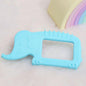 Tiny Bites Safari – Cute Baby Silicone Teether - Elephant Blue