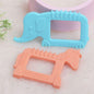 Tiny Bites Safari – Cute Baby Silicone Teether - Elephant Blue + Horse Orange