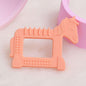 Tiny Bites Safari – Cute Baby Silicone Teether - Horse Orange