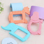 Tiny Bites Safari – Cute Baby Silicone Teether Pack of 3 - Blue-Orange-Pink