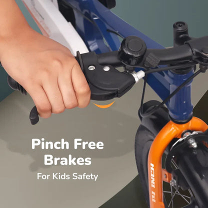 Tiny Toes Ryder Bicycle For Kids 14 Inch 90% Plug N Play Installation - Blue Orange