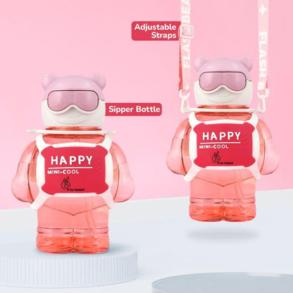 Tritan Astro Baby Straw Sipper Bottle 1000ml - Pink