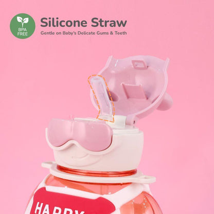 Tritan Astro Baby Straw Sipper Bottle 1000ml - Pink
