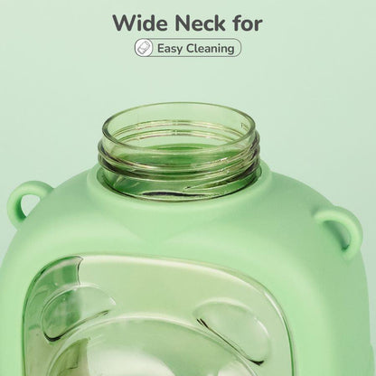 Tritan Baloo Straw Sipper Bottle 1000ml BPA free Tritan Material with Silicone Straw - Green