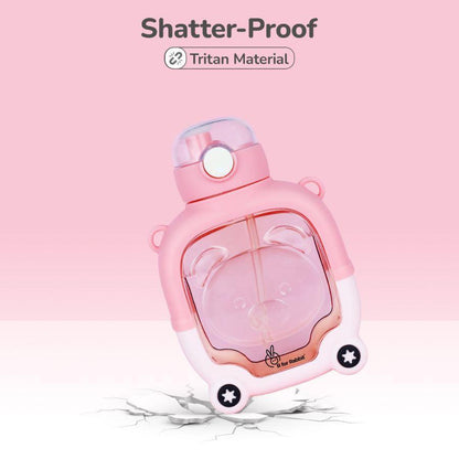 Tritan Baloo Straw Sipper Bottle 1000ml BPA free Tritan Material with Silicone Straw - Pink