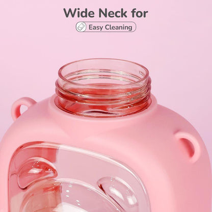 Tritan Baloo Straw Sipper Bottle 1000ml BPA free Tritan Material with Silicone Straw - Pink