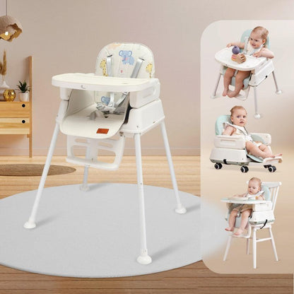 Truffle High Chair For Kids 4-in-1 Convertible Scratch Proof & Anti-Skid Rubber Base High Chair - Beige